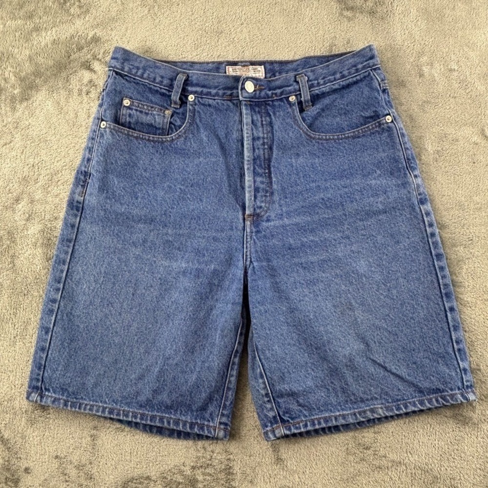 Vintage Guess Denim Shorts Mens 32 Jorts Medium Wash Georges Marciano 9" Inseam